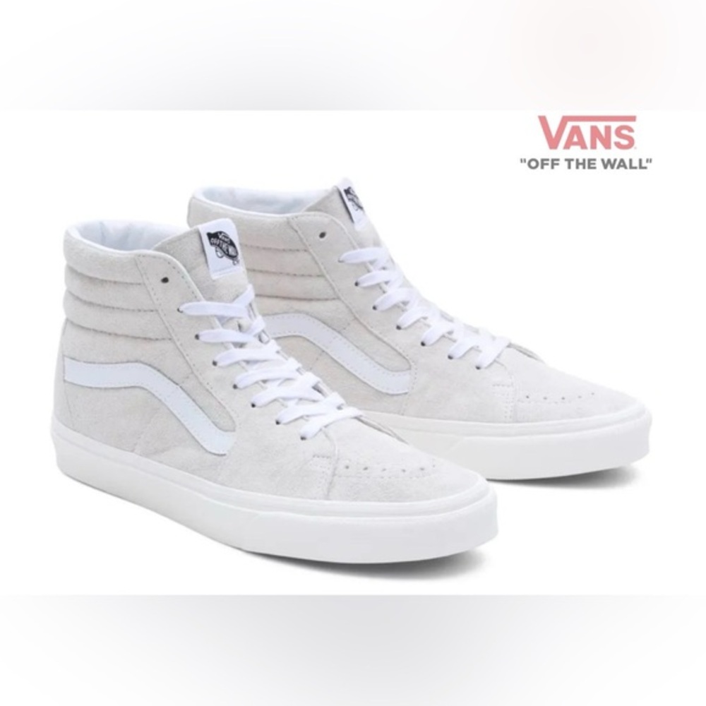 UEC VANS SK8-HI PIG SUEDE, BLANC DE BLANC Men’s Sz 7